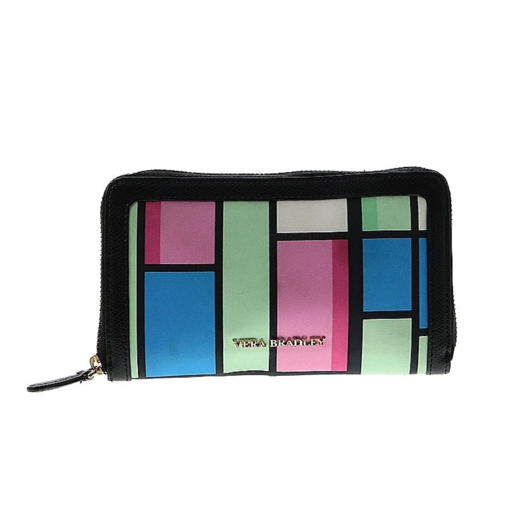 Vera Bradley Wallet in geometric pattern pinks/greens. GUC color block - Picture 1 of 3